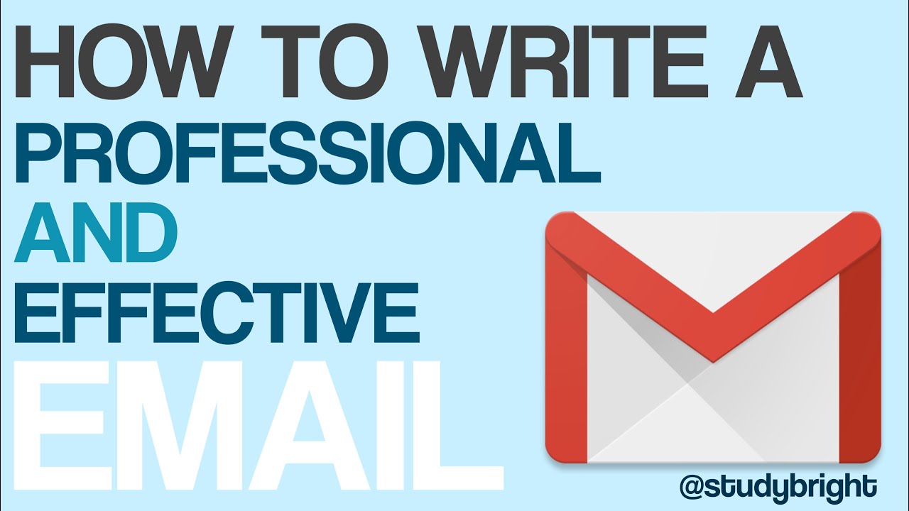 how to write a professional and effective email + detailed explanations ...