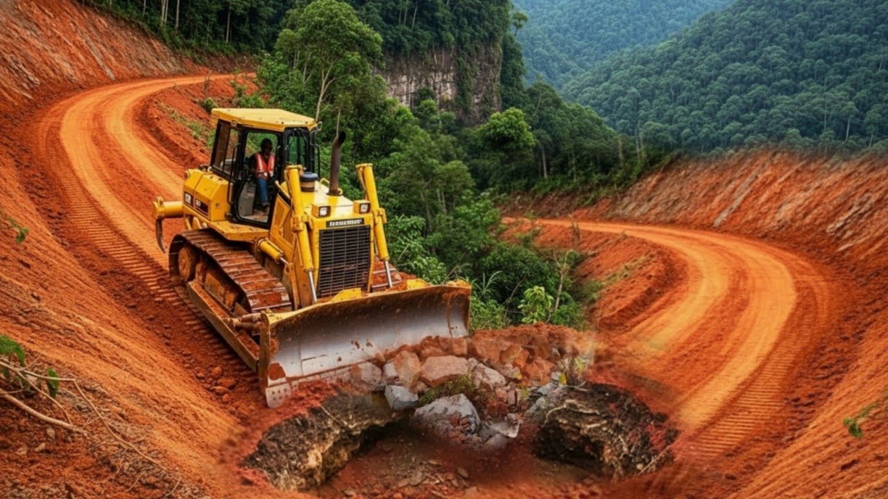 THE Best...! POWERFUL bulldozer Build Mountain Highway ( Extreme ...