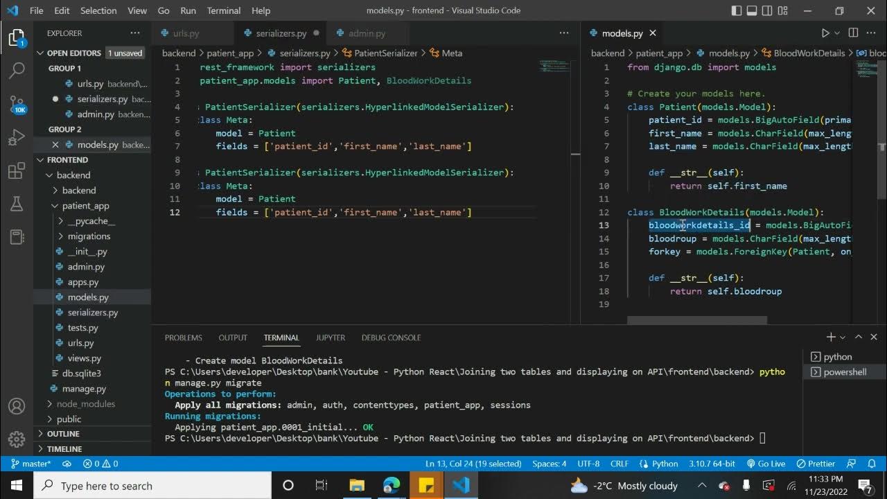 Using Django REST Framework to access data from multiple model or table ...