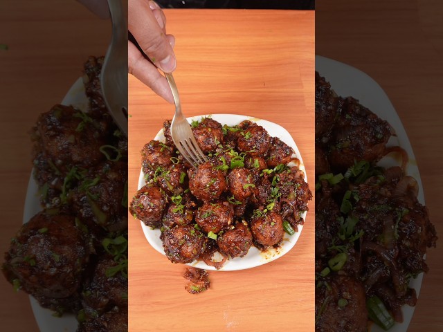 🥬 ASMR Cabbage Manchurian 🔥 | Crispy Veg Manchurian Sounds 🤤 #shorts #short