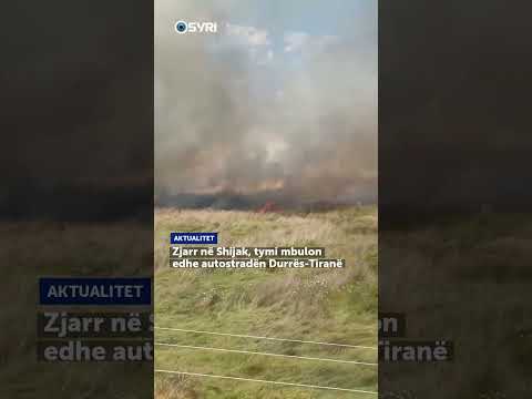Zjarr në Shijak, tymi mbulon edhe autostradën Durrës-Tiranë - SHORTS