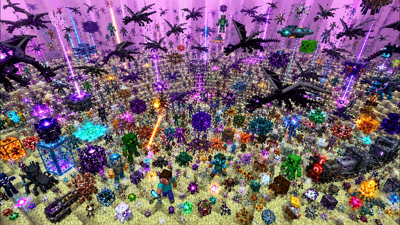 エンダードラゴン1000体出てくる100個MOD入れたMOD100個サバイバル - マインクラフト【KUN】
