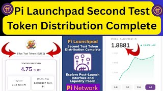Pi Launchpad Second Test Token Distribution Complete | Pi Slice Test Token Price | Pi Slice Test ...