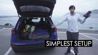 Minimalist car setup for a mini photography adventure