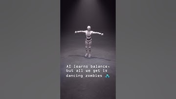 AI zombie tries to balance #ai #rl #reinforcementlearning #deeplearning #unity #gamedev