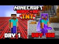 I Survived 100 Days in TNT Only World in Minecraft (Hindi)