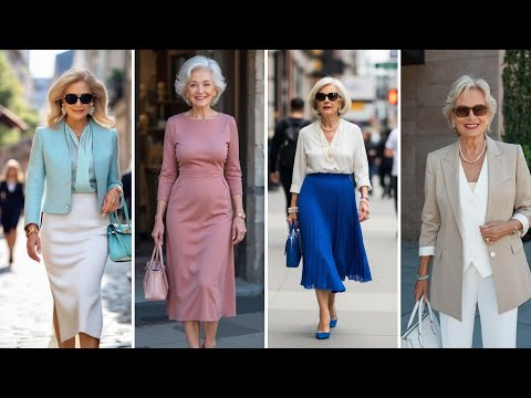 Natural Older Women Over 50 60 & 70  Dressed Classy Fashion Tips part 01