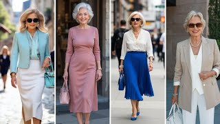 Natural Older Women Over 50 60 & 70  Dressed Classy Fashion Tips part 01 screenshot 3