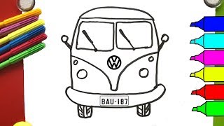 Coloring Pages a Van How To Drawing For Children