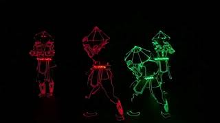 Fiber optic tron dance costume Laser man LED clothing