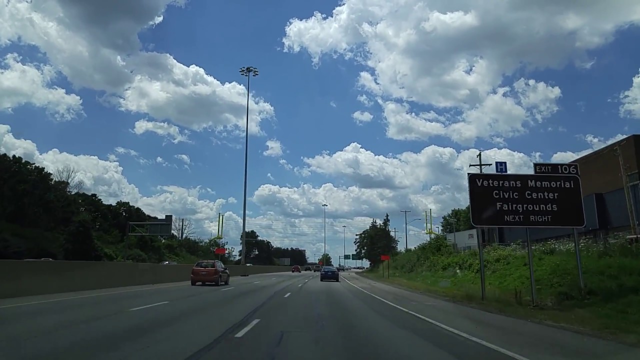 Driving on I-77 thru Canton,Ohio