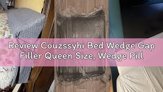 Review Couzssyhi Bed Wedge Gap Filler Queen Size, Wedge Pillow for Headboard Gap, Foldable Mattress