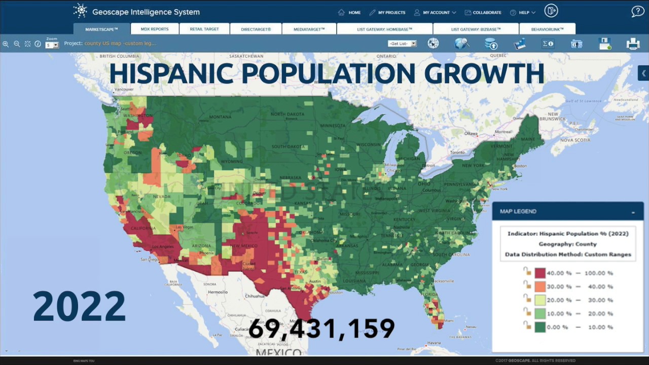 30 Year Hispanic Population Growth by Geoscape GIS [19902022] YouTube