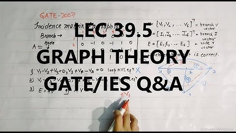 Network Theory 39.5 | Graph Theory | Previous year Gate/IES Problems | GATE 2022 | IES 2022 |