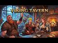Viking Tavern 🛡️ 3 Hours of Upbeat Nordic Folk Music | Mead Hall &amp; Fantasy Tavern Ambience 4K