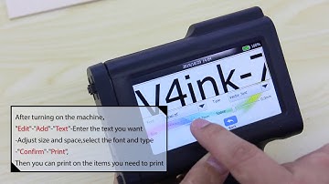 How to edit text in V4INK BENTSAI Portable Handheld Mobile Inkjet Printer