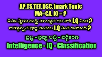 #APTS#TET#DSC#Intelligence#IQ#Classification#Keshavarao#Psychology#Pedagogy#