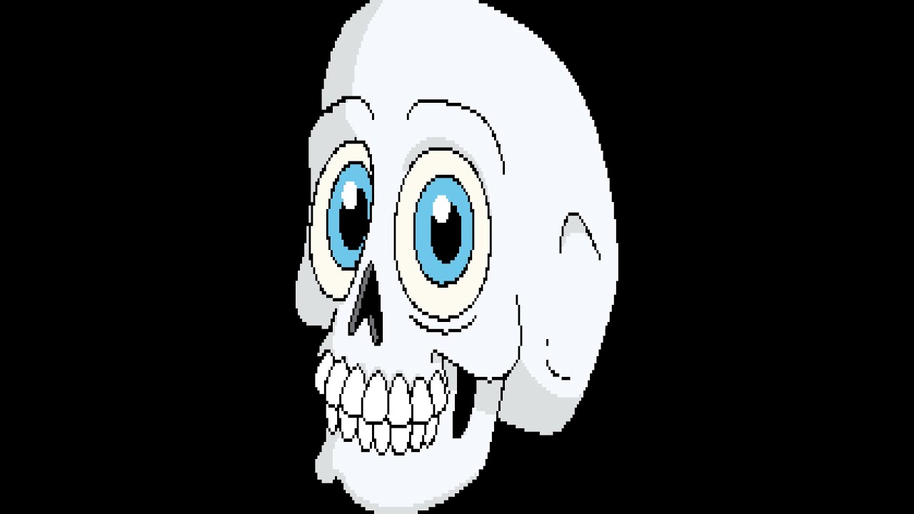 Big-Eyed Skull Pixel art