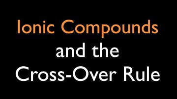 Ionic Compounds: Cross Over Rule