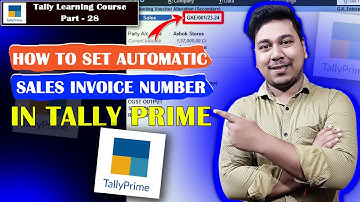 How To Set Automatic Sales Invoice Number In Tally Prime | Automatic Invoice Number Setting In Tally