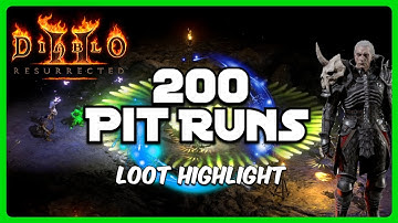 Diablo 2 Resurrected - 200 Pit Runs - Loot Highlight