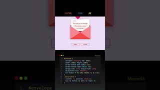 Love Letter #programming #coding #loveletter #htmlcss #javascript #code  #envelope #foryou