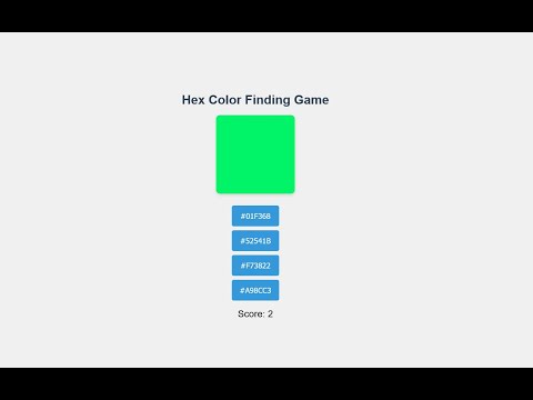 Build a Hex Color Guessing Game: Easy HTML, CSS & JavaScript Tutorial for Beginners! 🎨