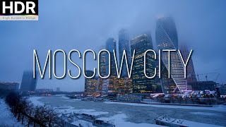 🔥 THE MAIN BUSINESS CENTER OF POOR RUSSIA 🇷🇺 Skyscrapers Moscow City TODAY - With Captions ⁴ᴷ (HDR)