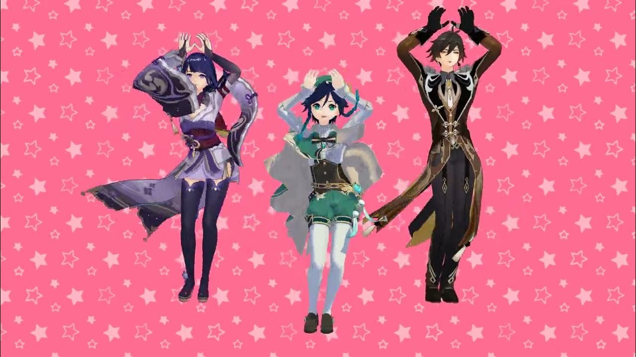 [Genshin MMD] CaramellDansen Raiden, zhongli and venti YouTube