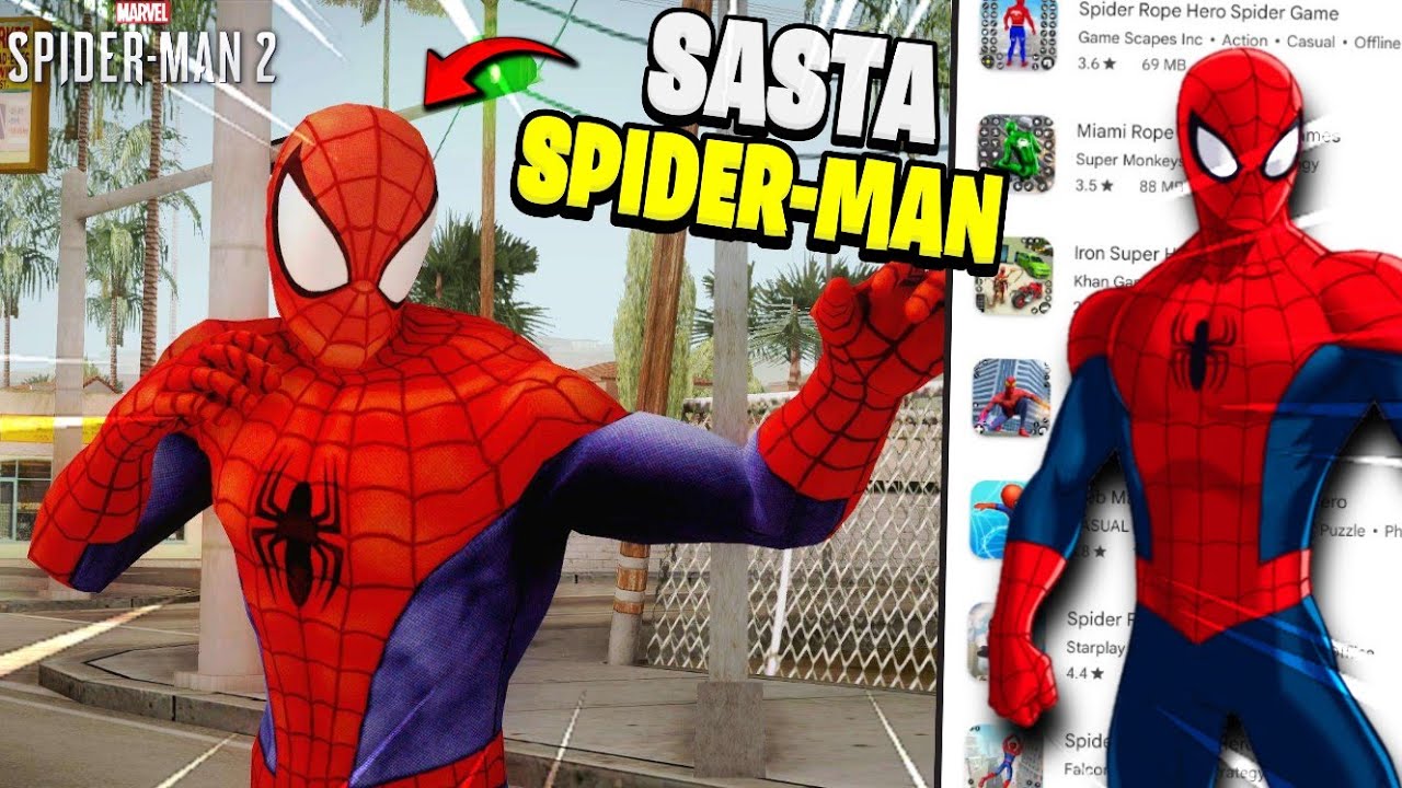 Playing Saste SPIDER-MAN 2 Games from PlayStore !!