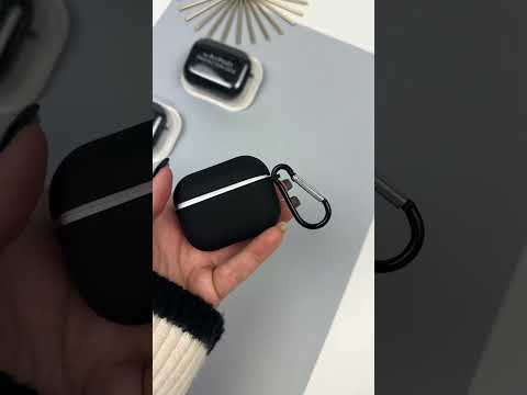 Чехол на AirPods Pro с микрофиброй Black (18), видео 1