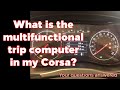 Corsa - The Trip Computer, what is all that information?