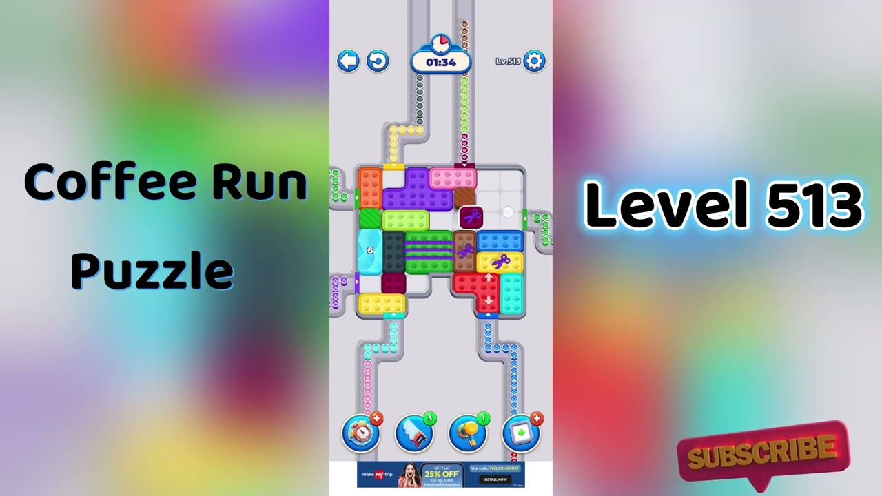 ☕ Coffee Run Puzzle Level 513 Walkthrough 🔍 | Coffee Run Level