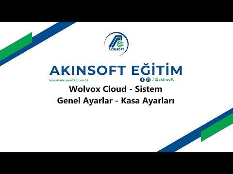 WolvoxCloud - Sistem - Genel Ayarları - Kasa Ayarları