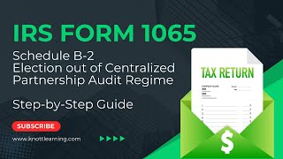 How to Elect Out of the Centralized Partnership Audit Regime  IRS Form 1065 Schedule B2