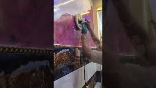 luxury stucco marble wall texture design 🎨🖌️🏠... #shortvideo #viralvideo #trending #wallart