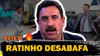 O apresentador Ratinho não aguenta e fala sobre os fiéis que pulam e rodopiam em cultos.