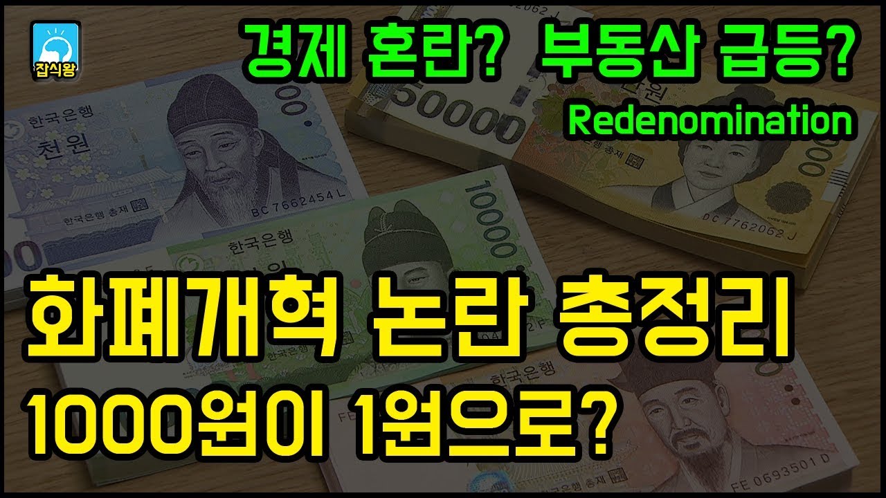 화폐개혁 논란 총정리 / 1000원이 1원이 된다면? / 리디노미네이션 [잡식왕]