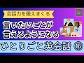 【会話力を鍛えまくる】ひとりごと英会話⑯　言いたいことが言えるようになるレッスン 英語聞き流し　リスニング