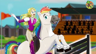 Princess Cinderella  Royal Pony Race (Little Pony) | KONDOSAN English | Fairy Tales for Kids