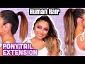 LUXY HAIR 20" PONYTAIL EXTENSION | DARK BROWN BALAYAGE