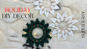 Super Easy Macrame Snowflake Tutorial | Brand New DIY Idea for the Holidays! / Easy Crafts