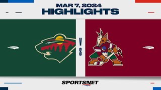 NHL Highlights | Wild vs. Coyotes - March 7, 2024