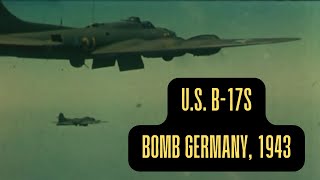 Watch B-17s Evade Anti-Aircraft Fire & German Fighters to Bomb Germany.