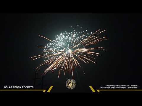 Solar Storm | Rockets | 4 Pack | 1.3g Power | Huge Sky Effects | Dynamic Fireworks