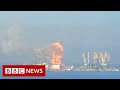 Russian warship destroyed in occupied port of Berdyansk, says Ukraine - BBC News