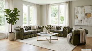 The Cambridge Chesterfield Sofa Suite 3   2   Club in Antique Gold Leather