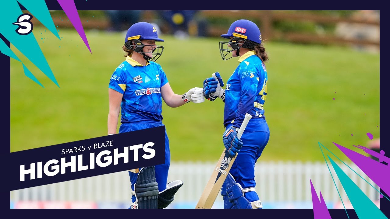 Great Battle Ends with Rain - Sparks V Blaze - Super Smash 2025/26 Highlights