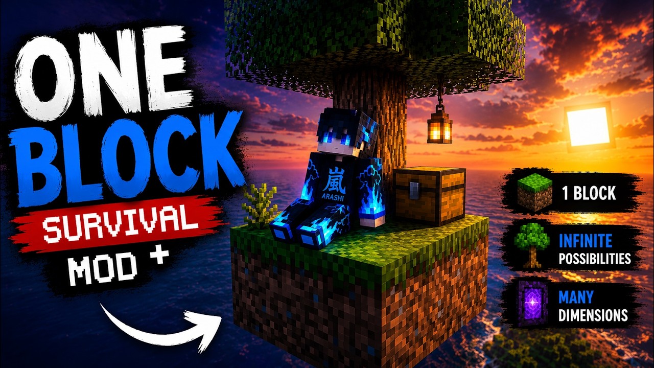 minecraft live🔴 one block mod #shorts - YouTube