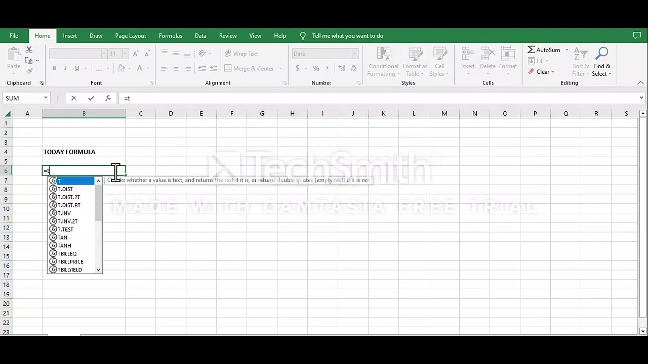 TODAY DATE FORMULA IN EXCEL IN ENGLISH CHAPTER 6 YouTube TODAY DATE FORMULA IN EXCEL IN ENGLISH CHAPTER 6 YouTube
